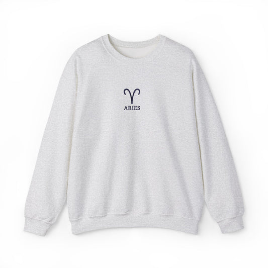 Aries Zodiac Crewneck Sweatshirt, Astrology Gift, Unisex Pullover, Cozy Wear,
