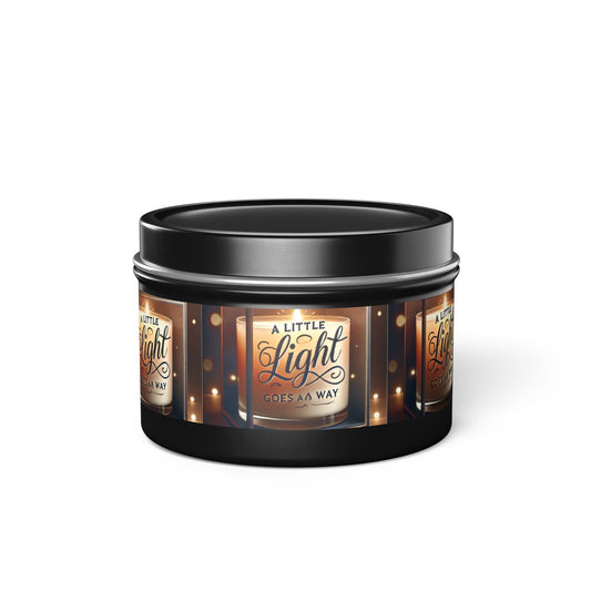 A Little Light Goes a Long Way - Scented Tin Candle, Cozy Home Decor, Gift for