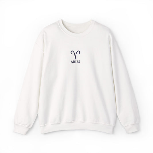 Aries Zodiac Crewneck Sweatshirt, Astrology Gift, Unisex Pullover, Cozy Wear,